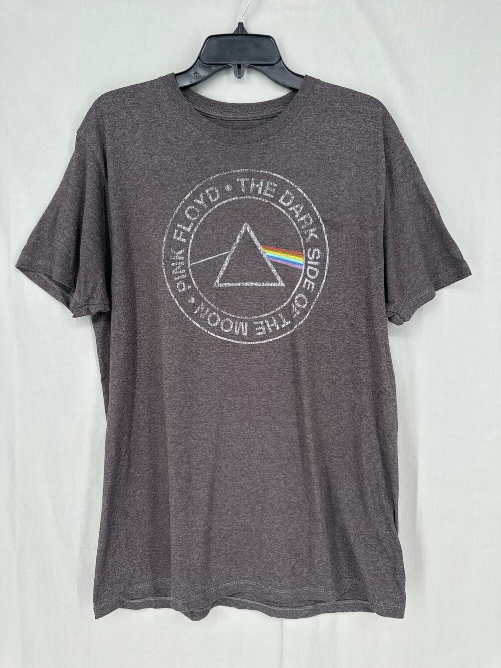 Pink Floyd Shirt Mens Large Gray Dark Side Of The Moon Music Band Tee Graphic